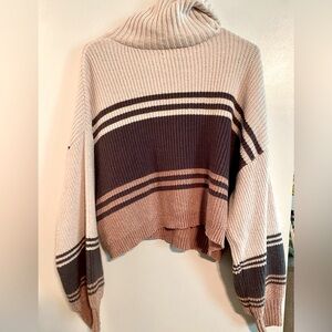 Chenille crop sweater